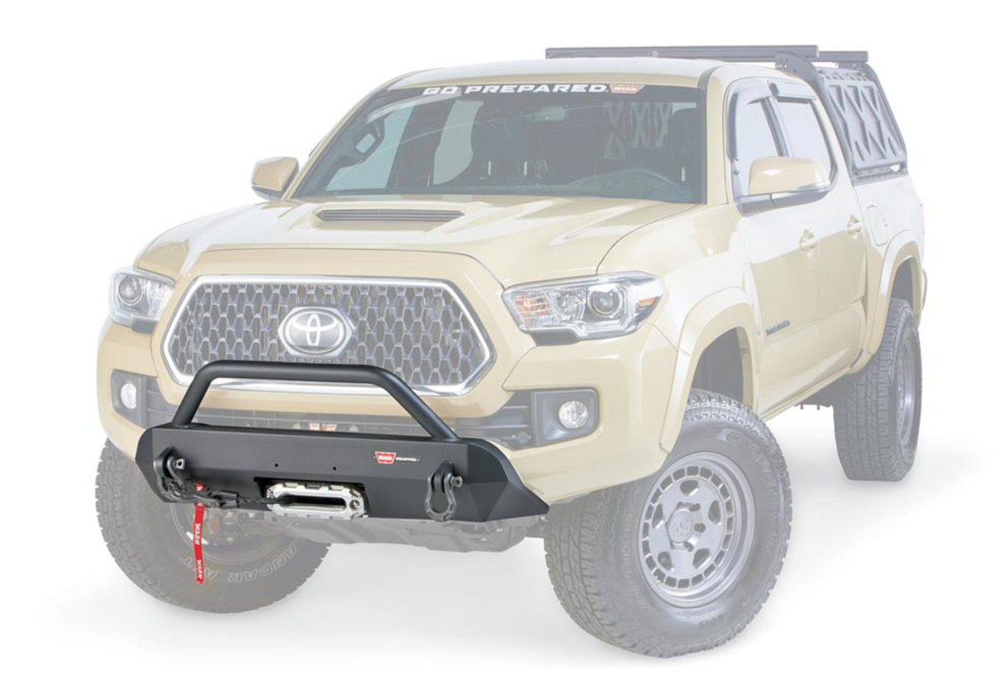 WARN Industries Semi-Hidden Kit WIth Grille Guard For '16 - '23 TOYOTA TACOMA