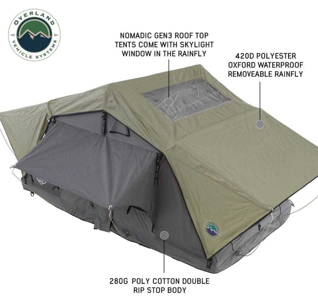 OVERLAND VEHICLE SYSTEMS Nomadic 3 Standard Roof Top Tent