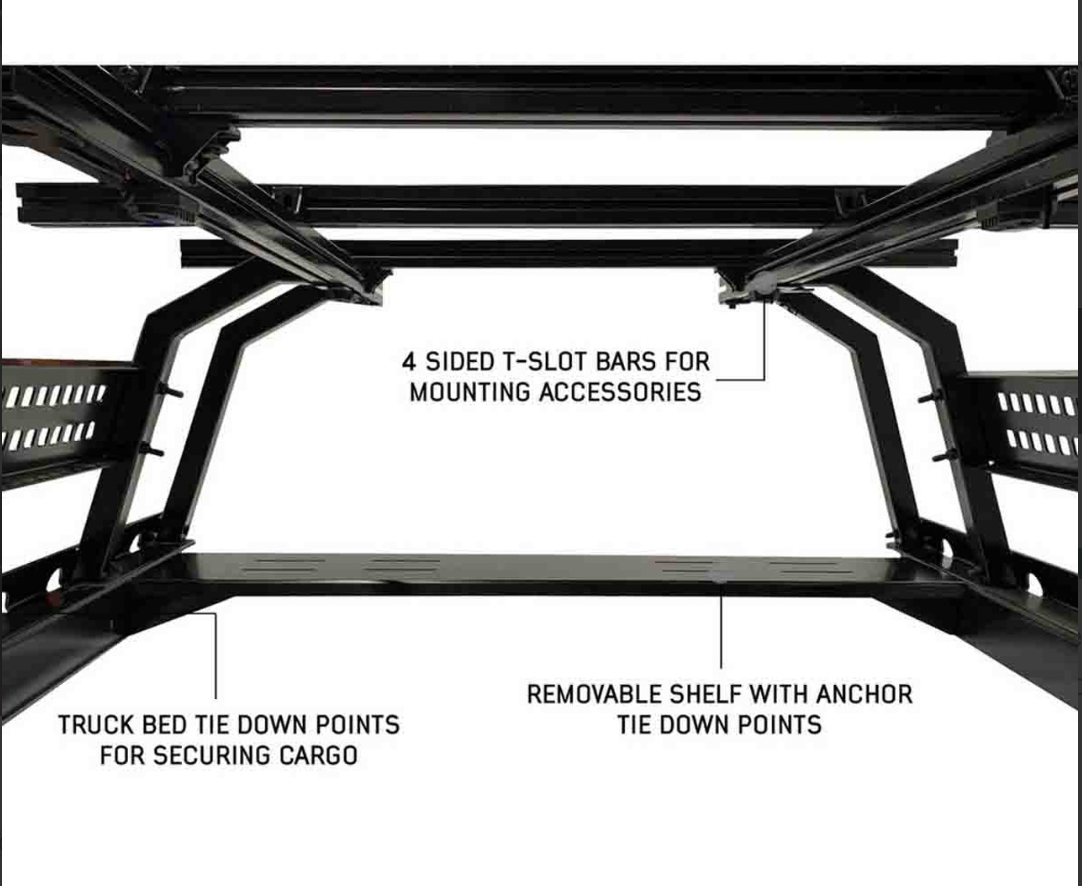 OVERLAND VEHICLE SYSTEMS Discovery Rack -Mid Size Truck Short Bed Application