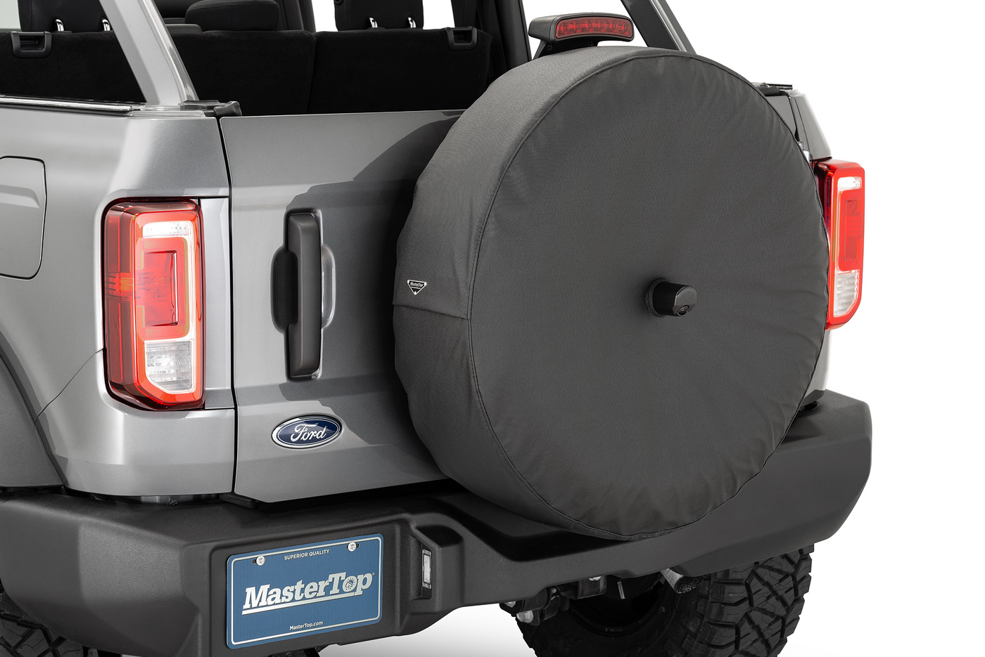 MasterTop Spare Tire Cover in Black for 21-23 Ford Bronco