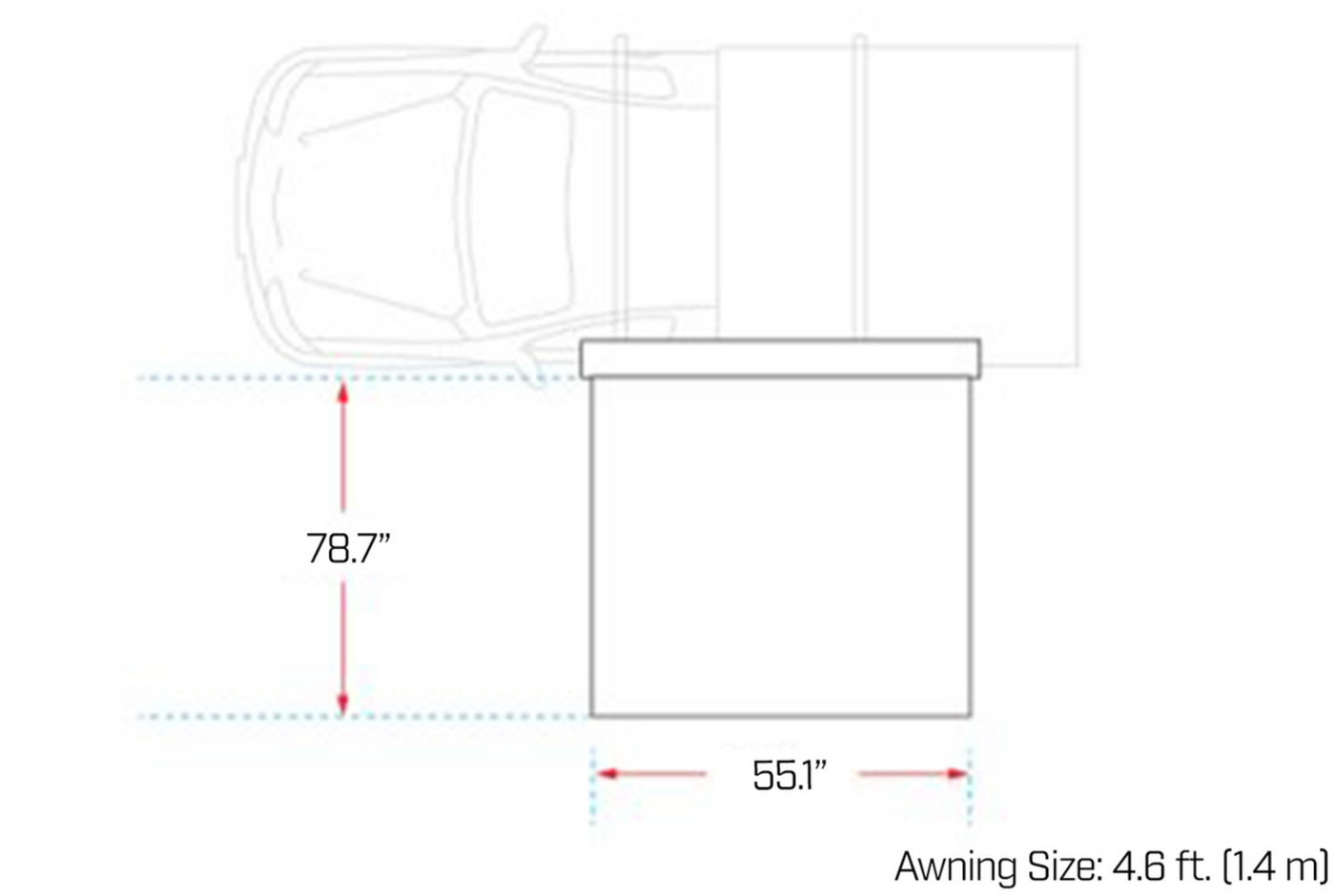 Ironman 4x4 DeltaWing 90° Awning