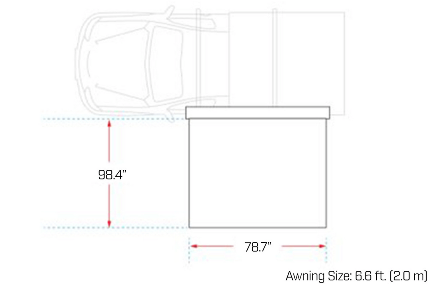 Ironman 4x4 DeltaWing 90° Awning