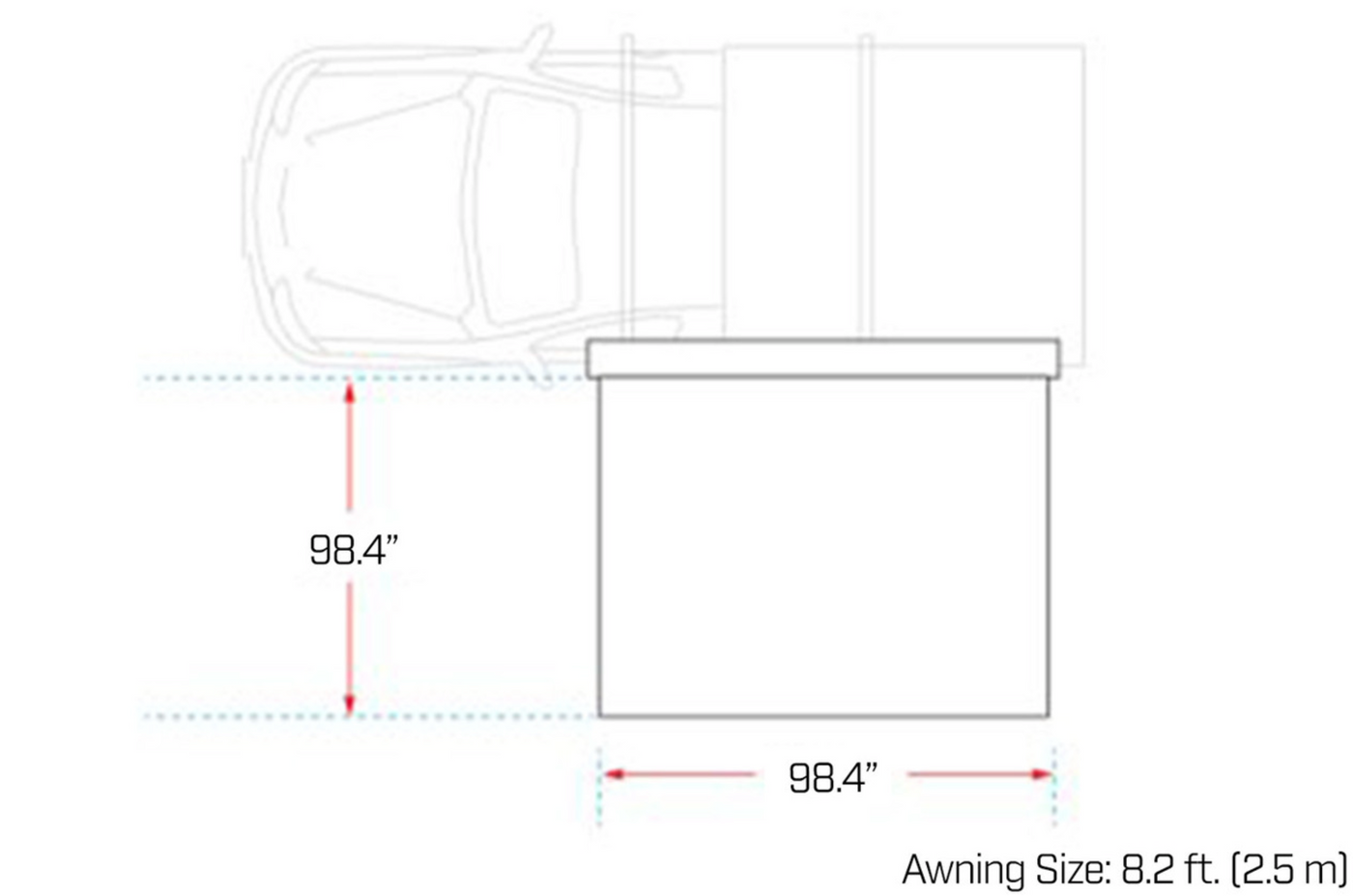 Ironman 4x4 DeltaWing 90° Awning