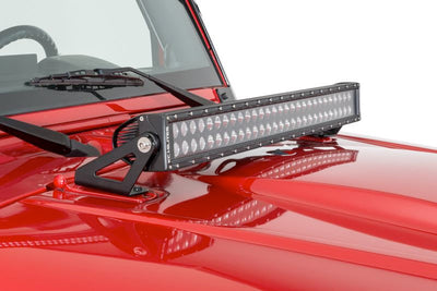 KC HiLiTES Hood Mount C30 LED Bar & Bracket Kit for 07-18 Jeep Wrangler JK