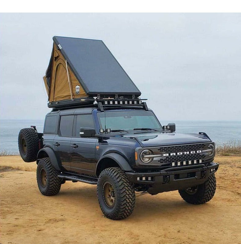ZROADZ Black Roof Rack w/8 3" LED Light Pods Ford Bronco 2021+