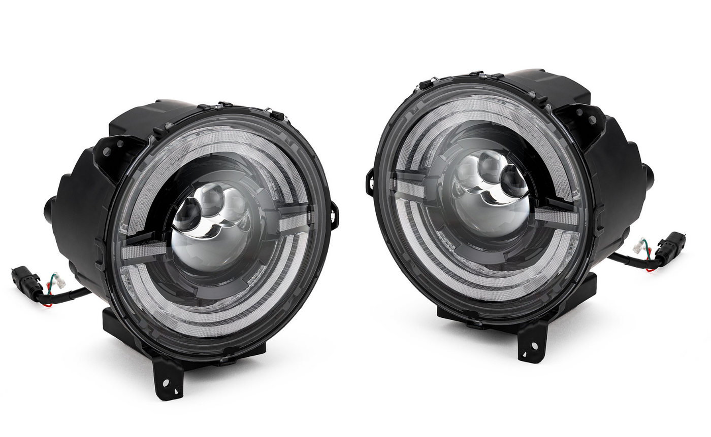 TACTIK TT 9" LED Headlight with DRL Halo for 18-22 Jeep Wrangler JL & Gladiator JT