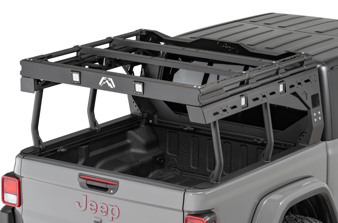 Fab Fours Overland Rack in Black Powder Coat for 20-22 Jeep Gladiator JT
