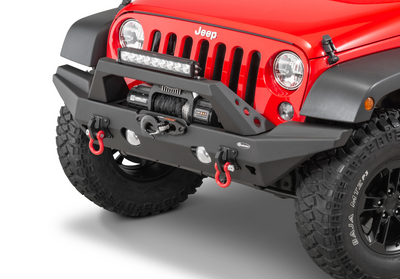Quadratec Aluminum Brute Strength Winch Bumper for 07-18 Jeep Wrangler JK