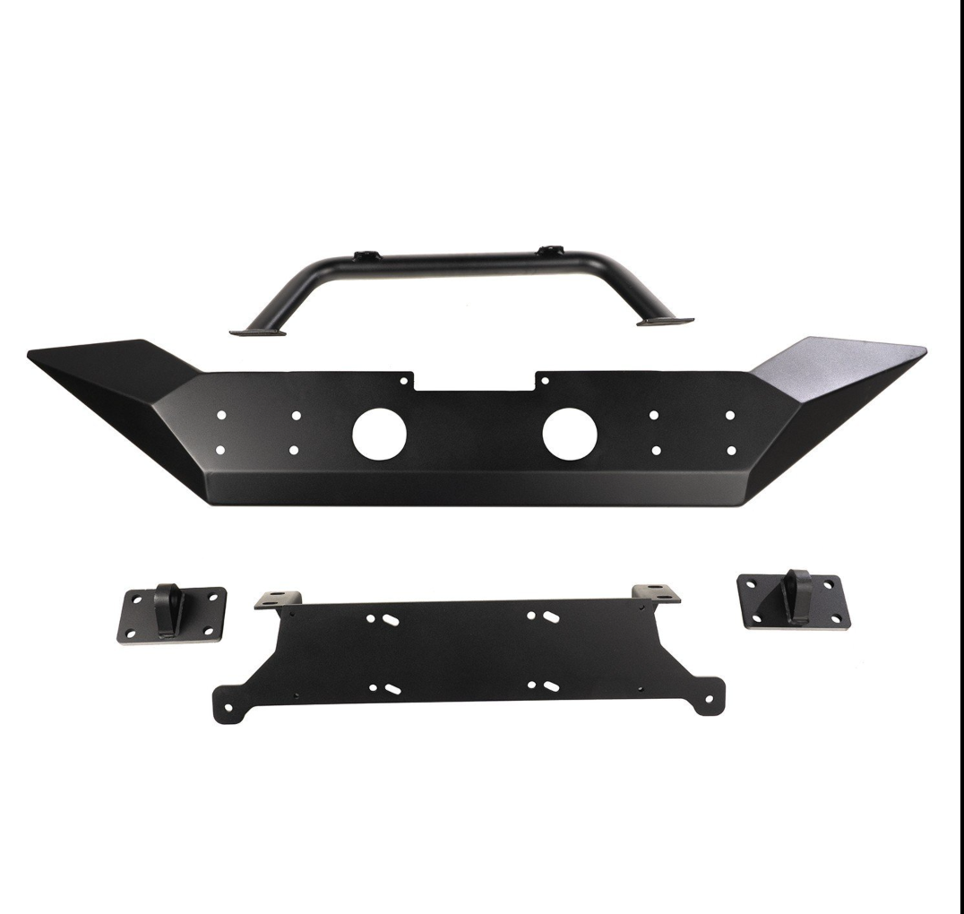 Rugged Ridge Spartan Front Bumper with High Clearance Ends & Overrider for 07-18 Jeep Wrangler JK