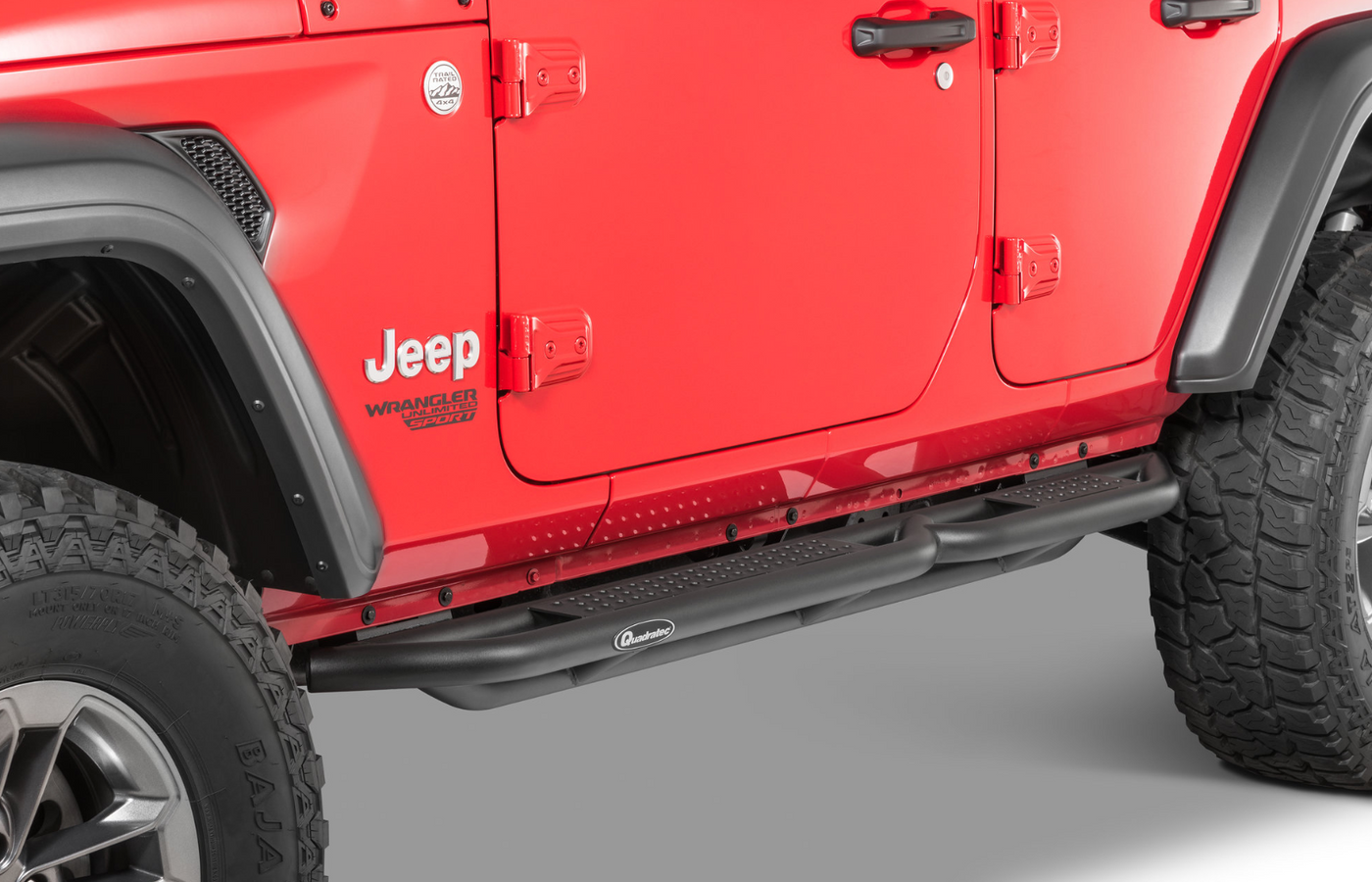 Quadratec QRC Side Armor with Step for 18-22 Jeep Wrangler JL Unlimited 4-Door