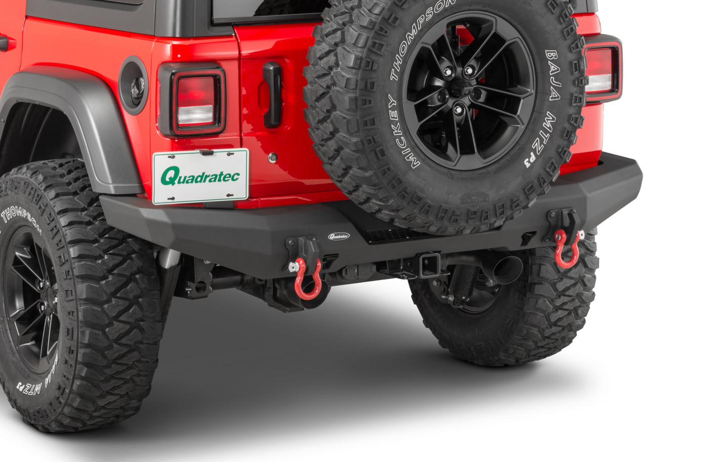 Quadratec Brute Strength Aluminum Rear Bumper for 18-22 Jeep Wrangler JL