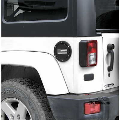 Jeep Wrangler Jk Aluminum Fuel Filler Door Cover Gas Tank Cap 2007 +