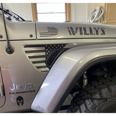 Jeep Wrangler Jl/jt Precut Fender Vent Decals 2018 +