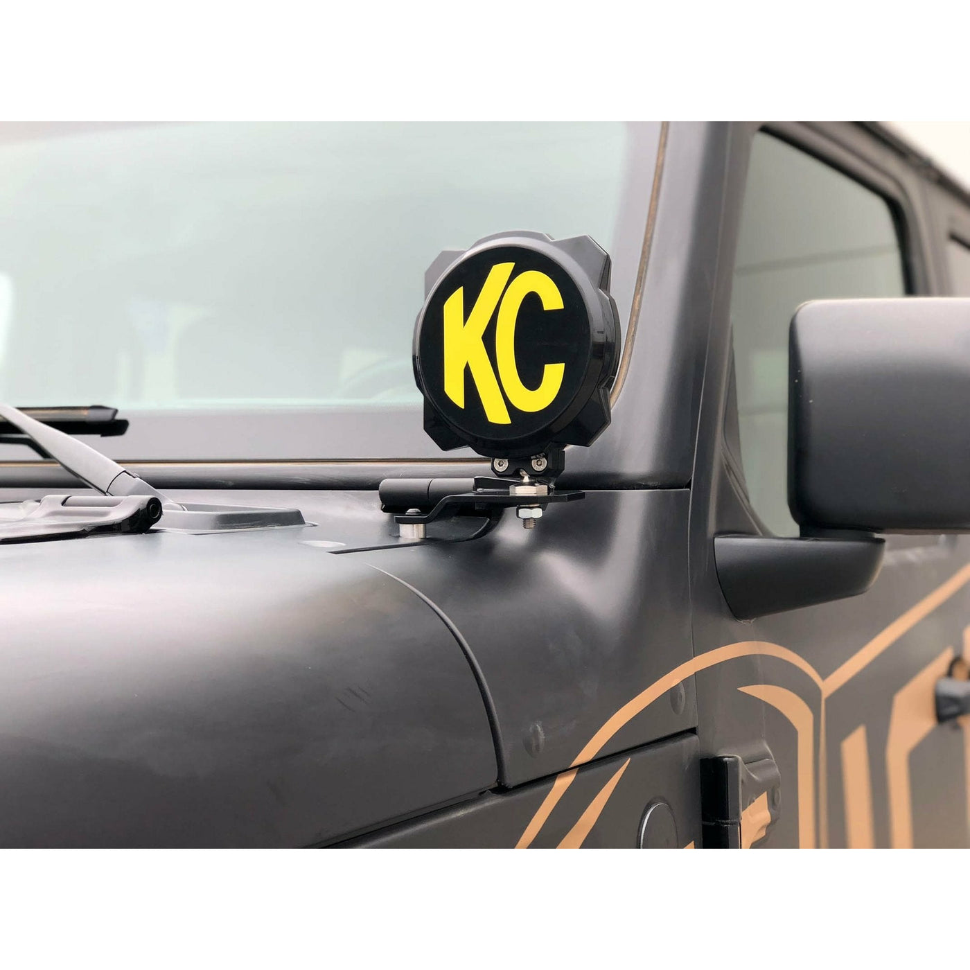 KC HiLiTES 6" Gravity Pro LED Lights with A-Pillar Mount Brackets for 18-22 Jeep Wrangler JL