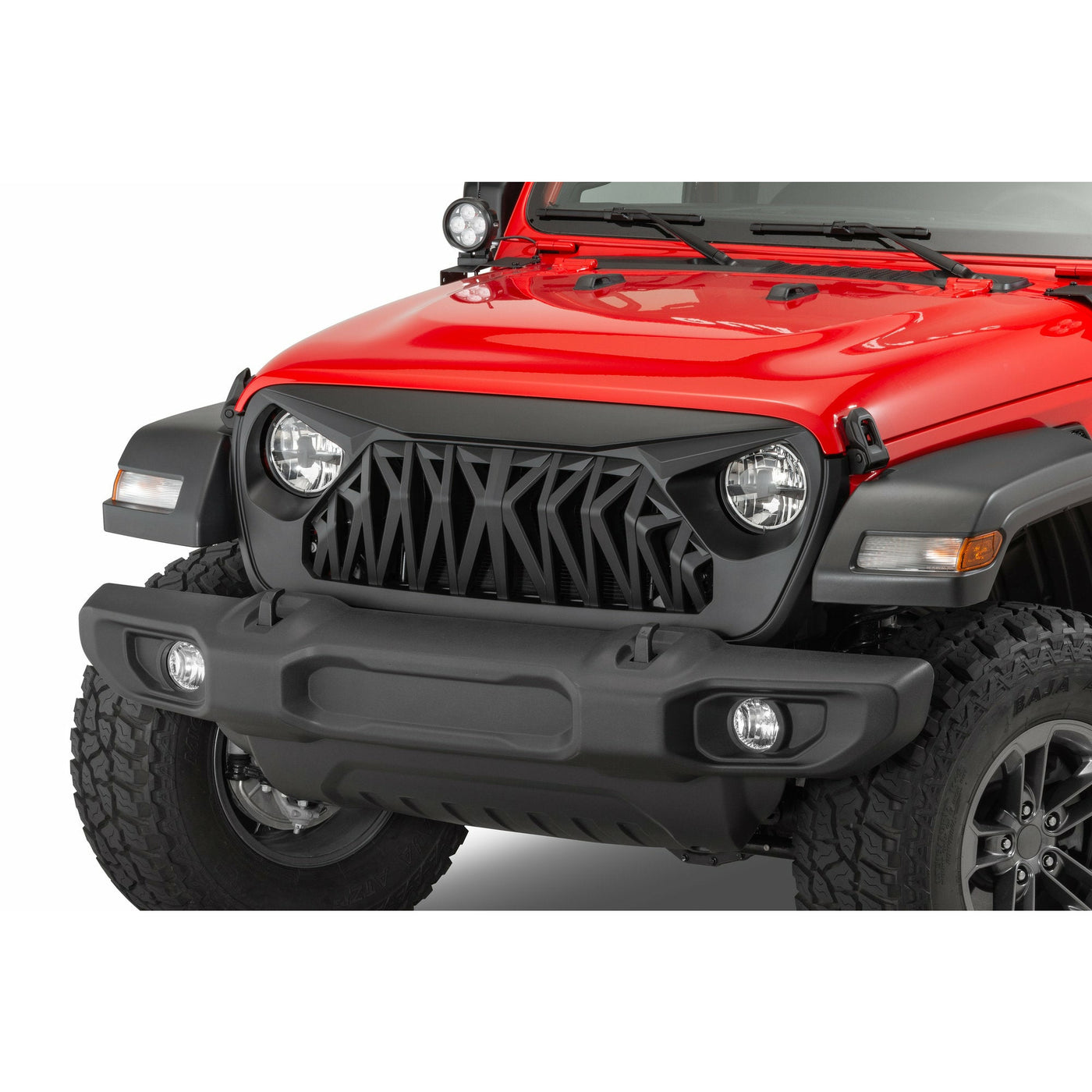 Overtread Angry Front Grille for 18-22 Jeep Wrangler JL & Gladiator JT