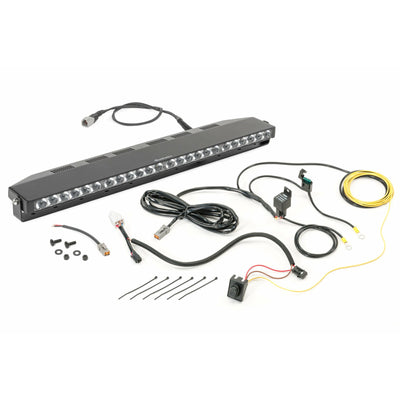 Quadratec Stealth 27" LED Light Bar with Hood Mount Brackets and Wiring for 07-18 Jeep Wrangler JK